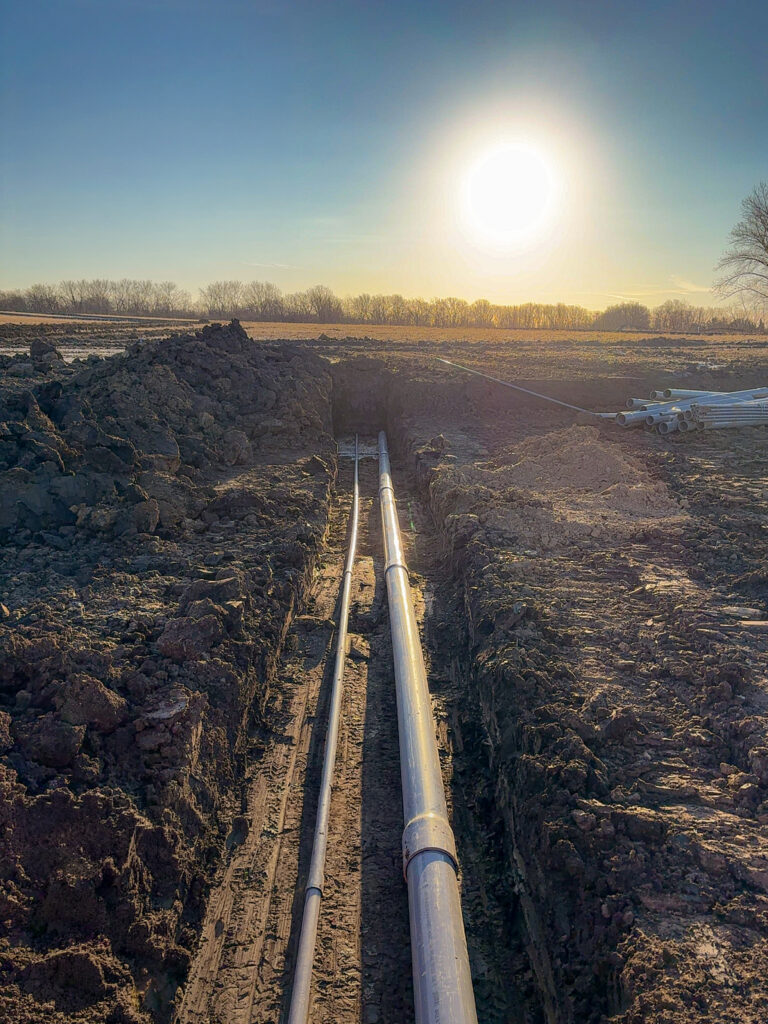 Falconhead trenching